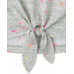 Childrens Place Grey With Dotted Multi Color Print Tie Front Top